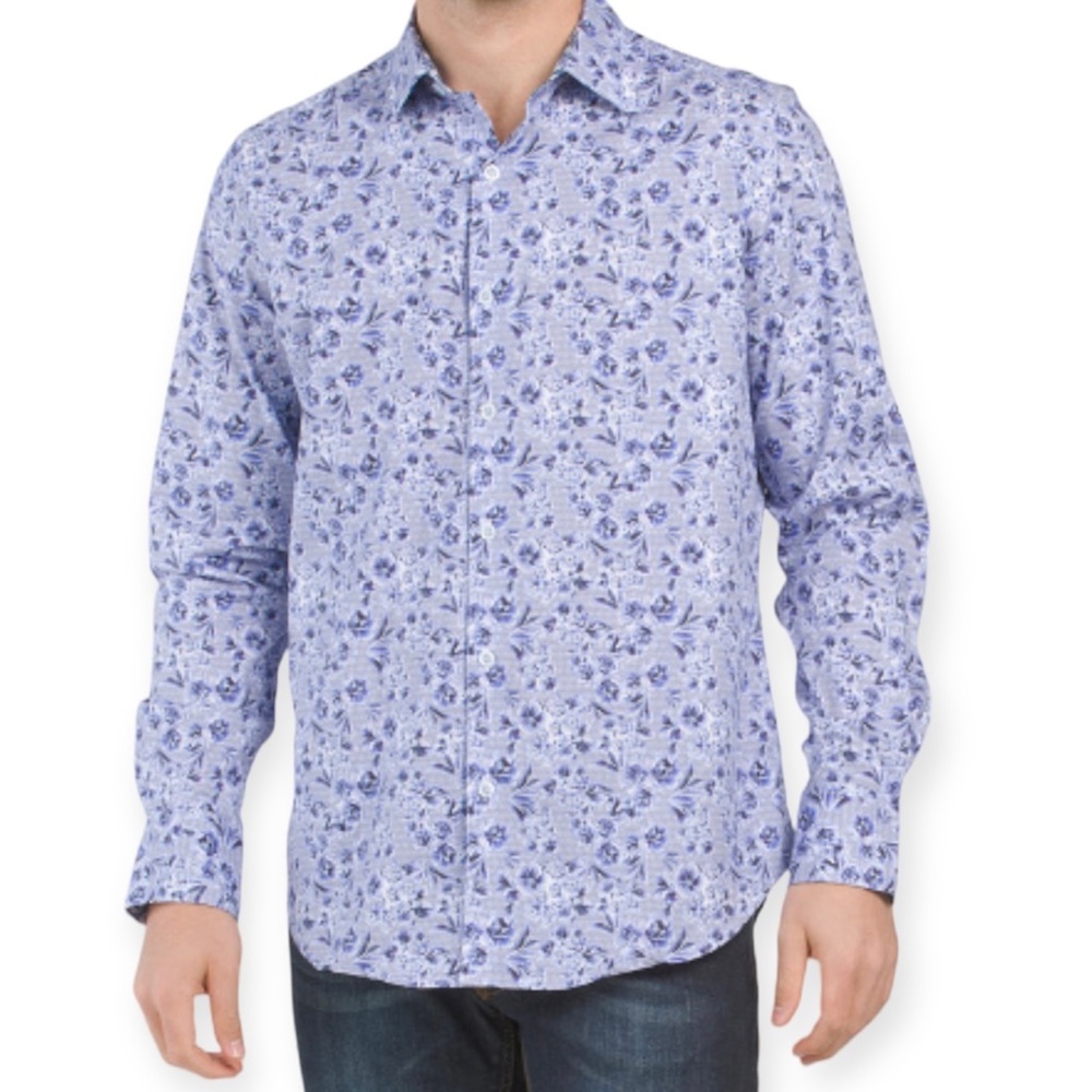 ROBERT GRAHAM Morris Button Up Shirt Long Sleeve Flip Cuff NWT